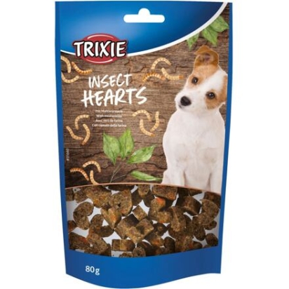 INSECT Hearts, srdíčka s 65 % moučných červů, 80 g