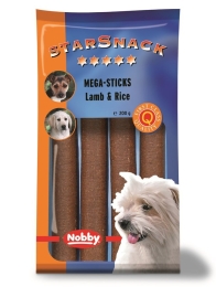 Nobby StarSnack Mega Sticks pamlsky tyčinky jehněčí 200g